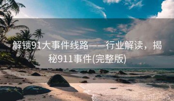 解锁91大事件线路——行业解读，揭秘911事件(完整版)