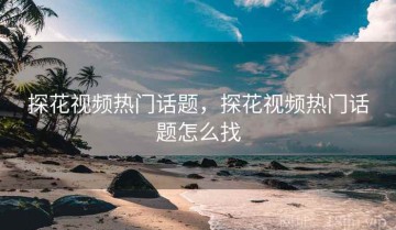 探花视频热门话题，探花视频热门话题怎么找