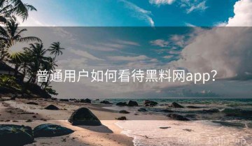 普通用户如何看待黑料网app？
