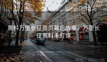 黑料万里长征首页幕后故事，万里长征黑料未打烊
