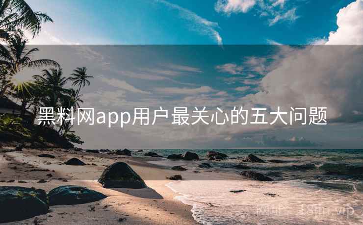 黑料网app用户最关心的五大问题