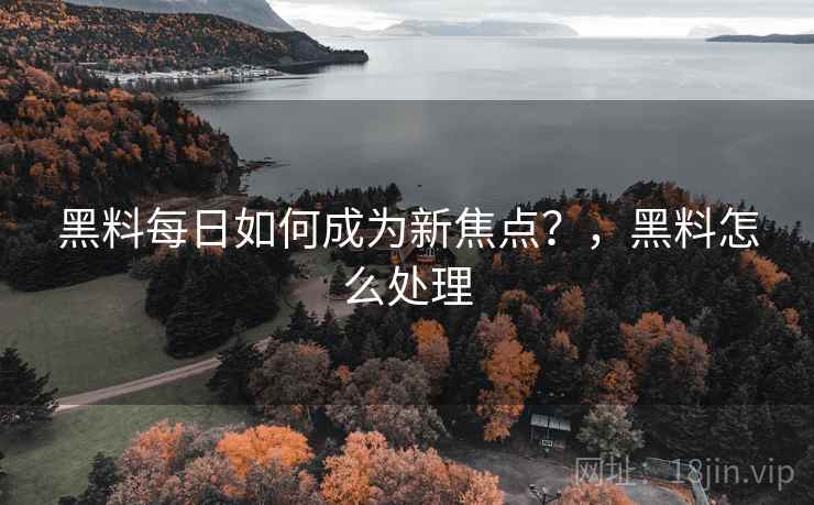 黑料每日如何成为新焦点？，黑料怎么处理