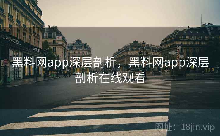 黑料网app深层剖析，黑料网app深层剖析在线观看