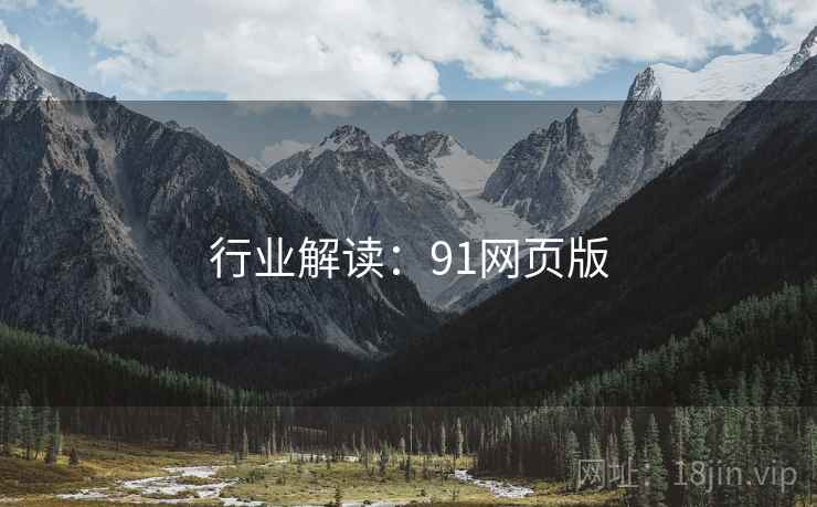 行业解读：91网页版